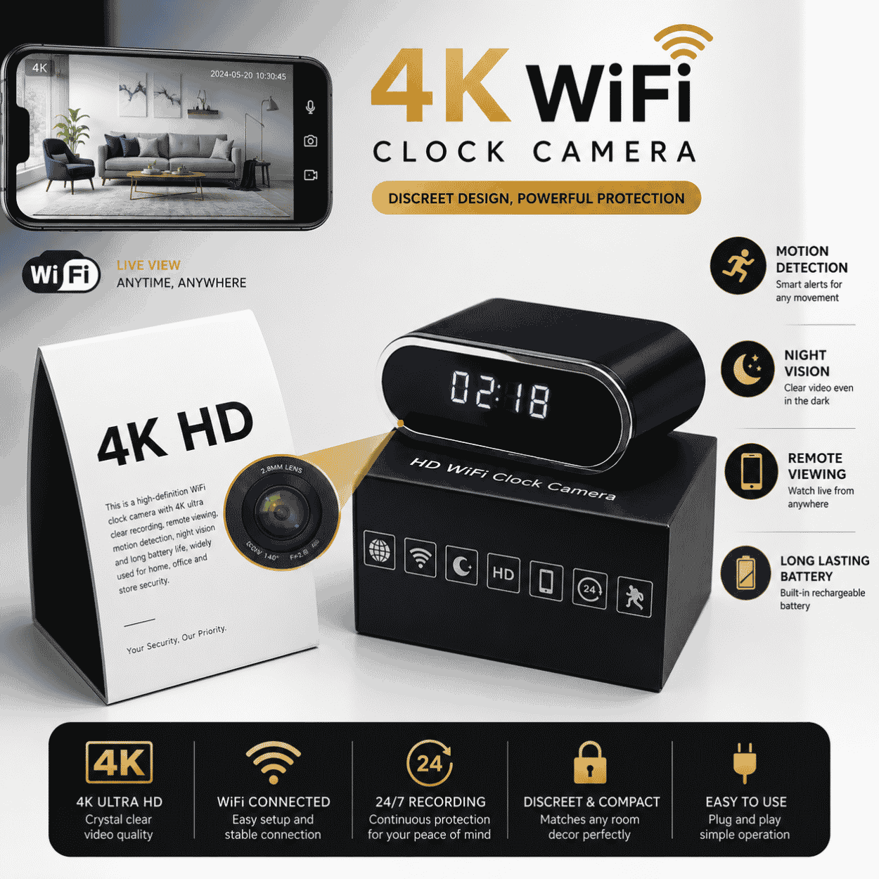 Mini Camera Clock